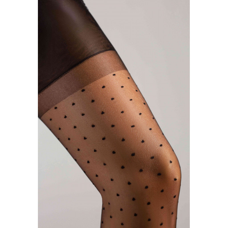 Cervin Paris Plumetis Polka Dot Sheer Nylon Stockings